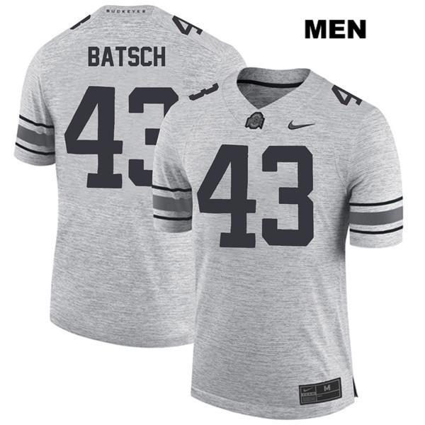 Ohio State Buckeyes Men's Ryan Batsch #43 Gray Authentic Nike College NCAA Stitched Football Jersey DM19Q57ZQ